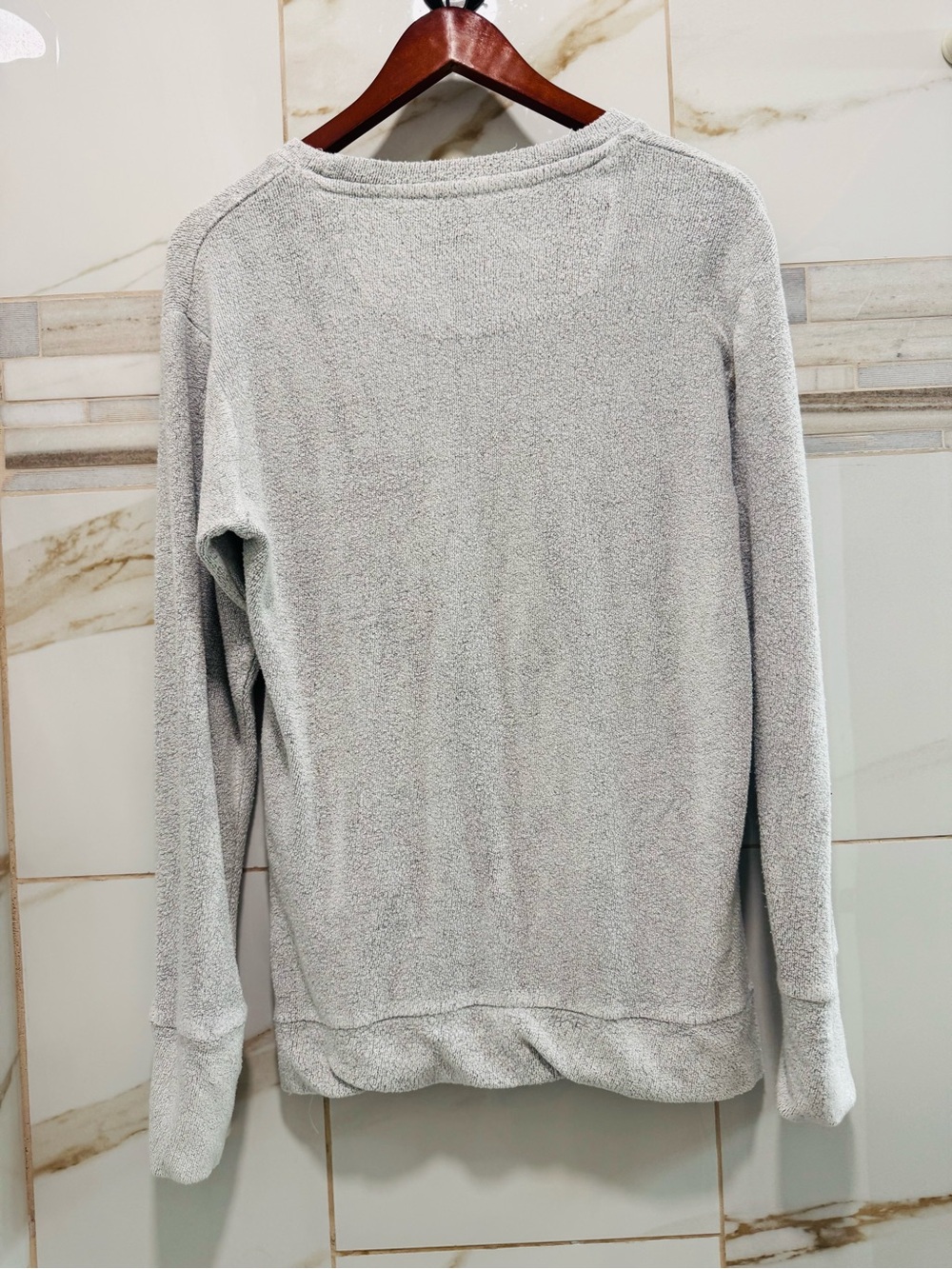 Royce Brand RELAX Graphic Sweatshirt Grey Cozy Textured Fleece Pullover Size M - Picture 12 of 13
